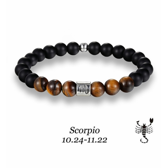 Tiger eye, black matte stone zodiac horosc… - Picture 2 of 2